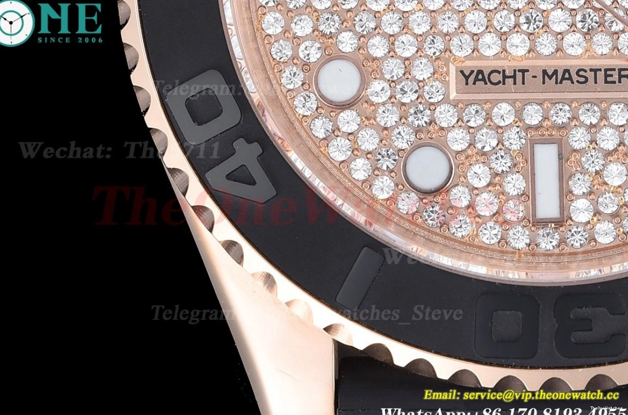 Diamond 126655 MY8215 GDF Dot Yacht-Master SS RG 40mm 0304